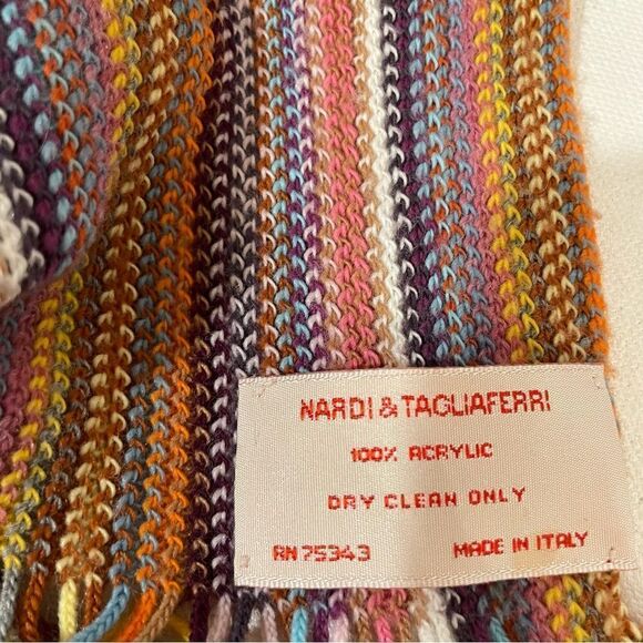 Bardo & tagliaferri striped winter scarf - Picture 4 of 6